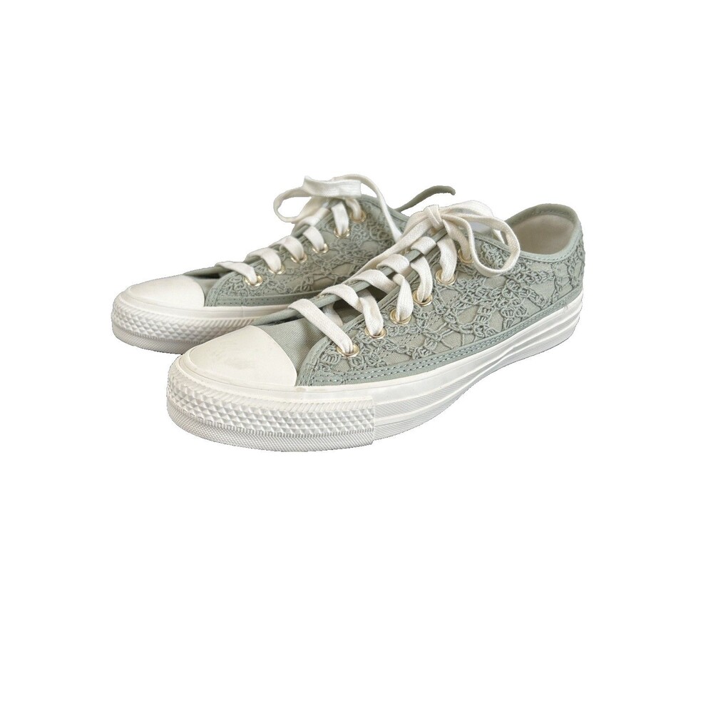 Converse Women's Sz 7.5 Chuck Taylor All Star Low Top Daisy Cord Sage Green NEW